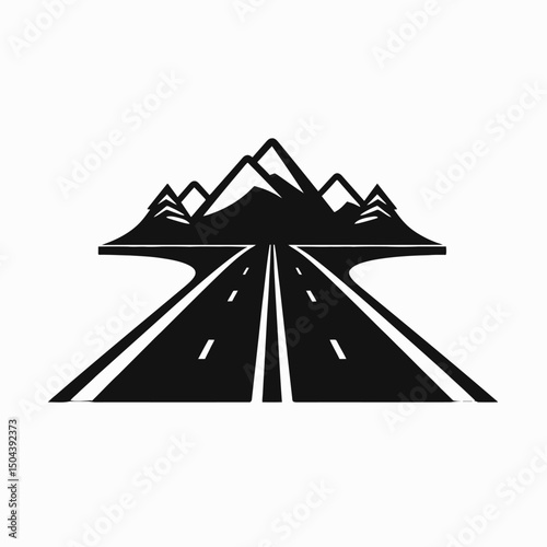 Road mountain trip travel journey highway landscape adventure nature tourism scenic route destination silhouette