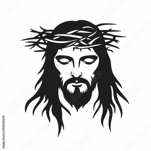 Jesus christ crown thorns god christianity religion faith religious savior lord son messiah divine hope  silhouette