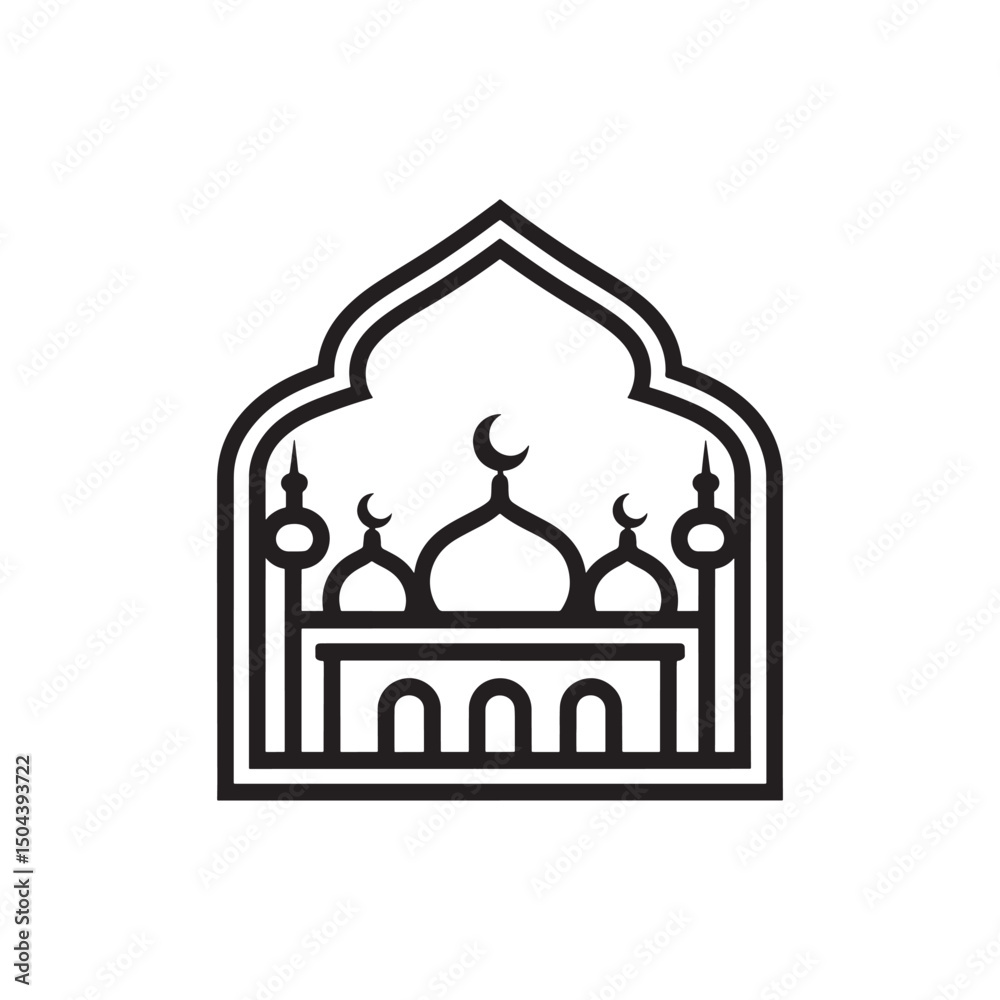 Obraz premium Mosque Logo design silhouette design vector