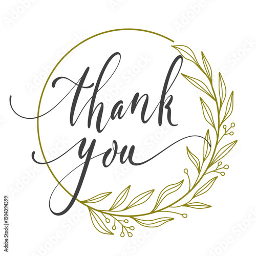 Thank you hand writen calligraphy vector eps
