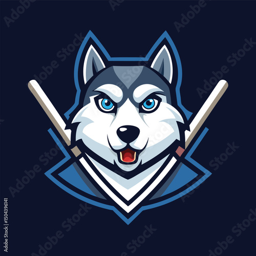 Husky Samurai Mascot Logo Fierce, Loyal, and Powerful Design