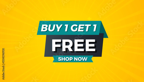 buy one get one free. Online shop discount sale background for buy 1 get 1, Special Discount marketing poster design for web and Social. sale banner vector template Design.