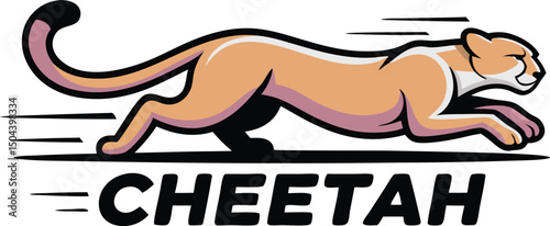 Cheetah logo the raw power and speed of a cheetah logo