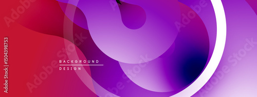 Abstract fluid shapes, vibrant colors blend. Gradient transitions create modern design, smooth curves dominate composition.