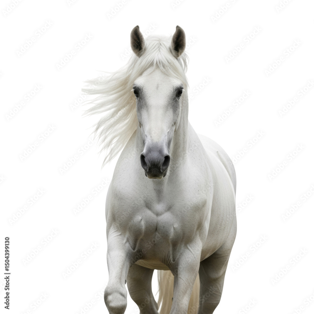 Fototapeta premium horse isolated on white 4k backgroundless cutout