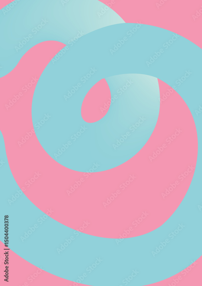 Minimalist Bold Wavy Lines Poster. Contemporary Abstract Art Layout