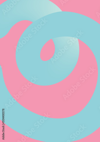Minimalist Bold Wavy Lines Poster. Contemporary Abstract Art Layout