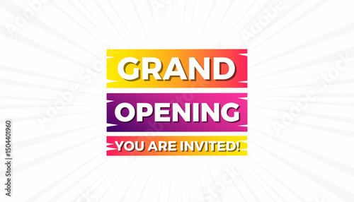 Grand opening sale banner. Grand opening sale banner template for social media, website, business, marketing, and advertising. Grand opening abstract vector design Illustration.