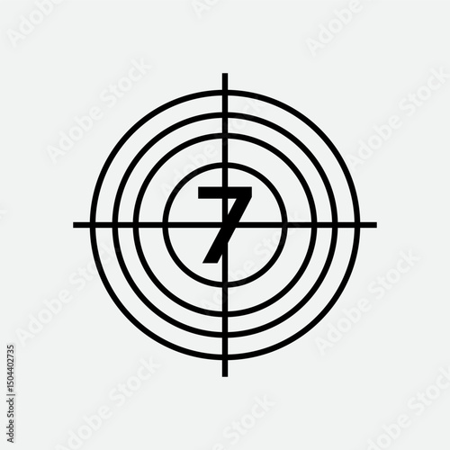 Abstract 7 letter modern initial lettermarks logo design