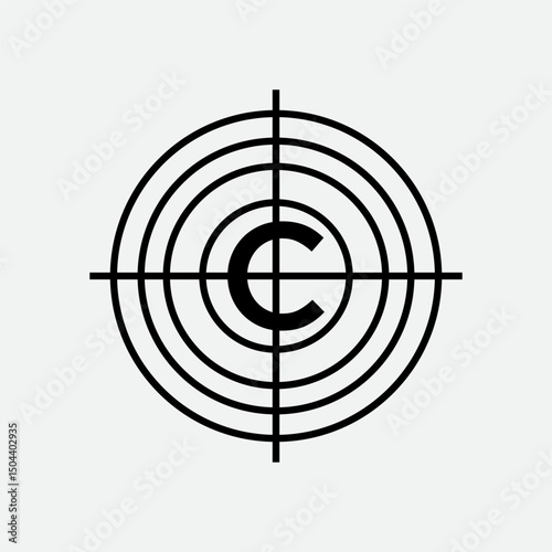 Abstract C letter modern initial lettermarks logo design