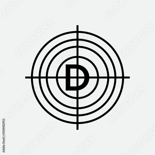 Abstract D letter modern initial lettermarks logo design