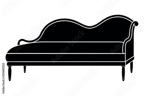 


     Daybed icon silhouette vector illustration.
