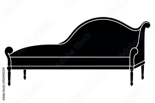 


     Daybed icon silhouette vector illustration.
