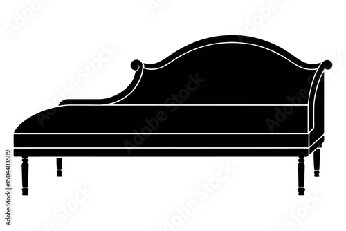 


     Daybed icon silhouette vector illustration.
