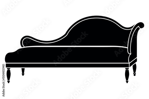 


     Daybed icon silhouette vector illustration.
