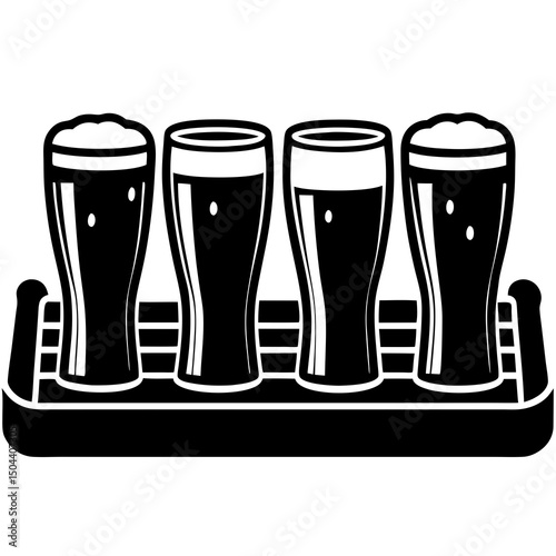 Beer mug silhouette vector for party invites, Oktoberfest graphics, bar posters, and more. Clean, scalable, and perfect for commercial or personal use.
