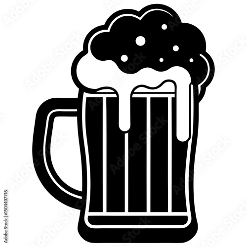 Beer mug clipart vector for print and digital use, great for t-shirts, mugs, labels, and event posters. Fully scalable and easy to edit.