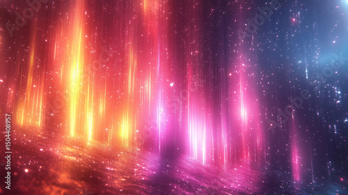 Abstract Aurora Lights Background
