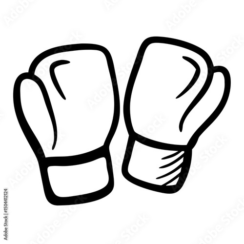 Boxing gloves icon on a transparent background representing fitness  