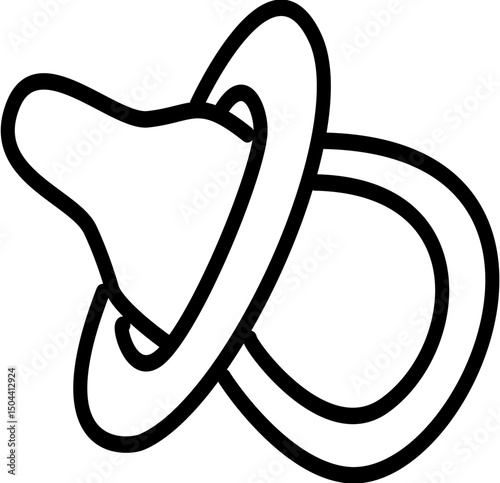 baby pacifier Icon simple vector