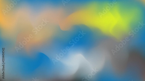 Abstract Gradient Background Featuring Blue, Yellow, Orange, and Gray Colors with Smooth Blending