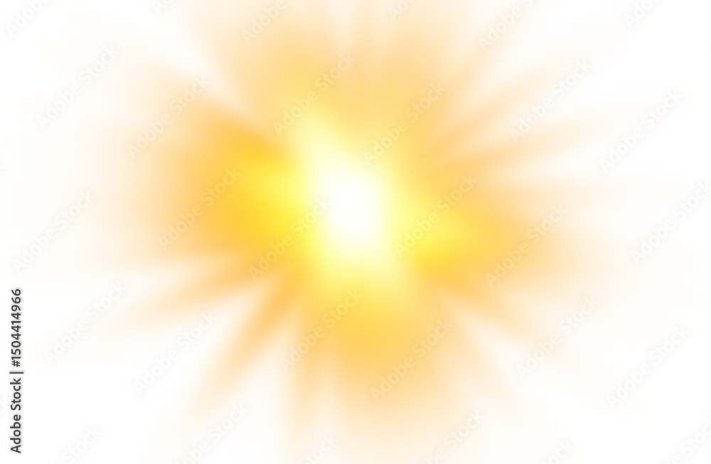 Obraz premium Transparent special lens flare effect cutout, sunflare effect, glowing sunlight or sun rays on transparent background