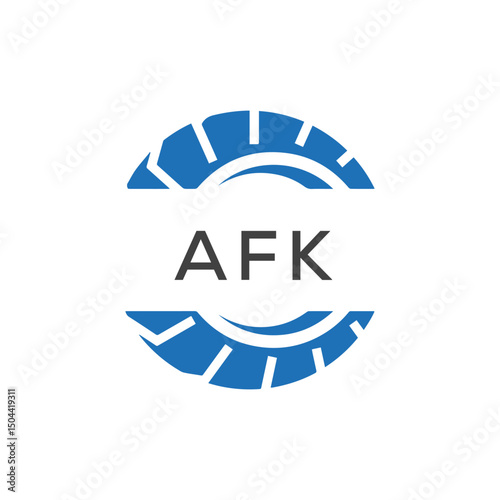 AFK Logo. Vector Graphic Branding Letter Element. White Background	