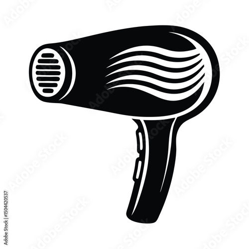 Hair Dryer Silhouette, Hairstylist Monogram, Hairdresser Silhouette, Hair Dryer Clipart, makeup Vector, 