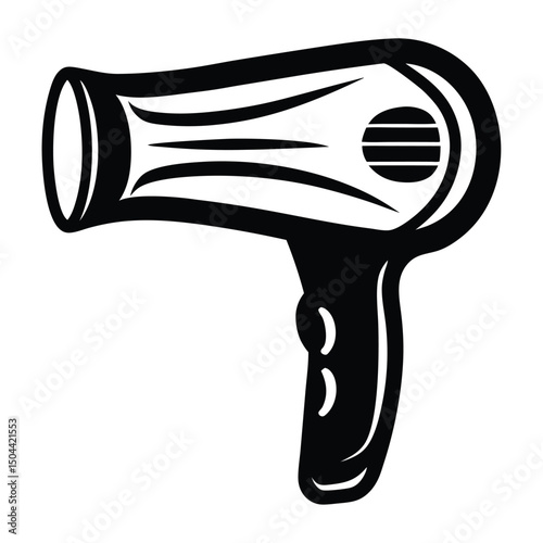 Hair Dryer Silhouette, Hairstylist Monogram, Hairdresser Silhouette, Hair Dryer Clipart, makeup Vector, 