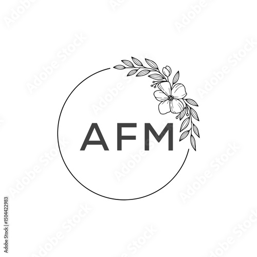AFM Letter logo white background 