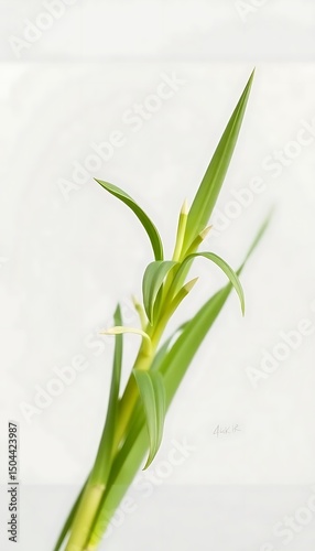 Wallpaper Mural close up of a plant with green leaves Torontodigital.ca