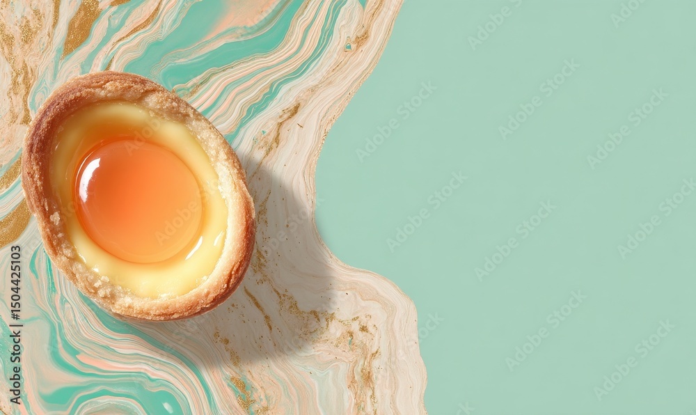 Obraz premium Egg in Tart Shell on Surface