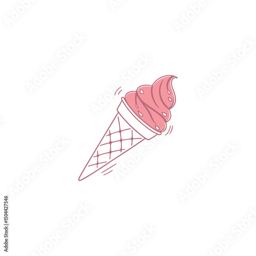 Vector illustration of an ice cream cone