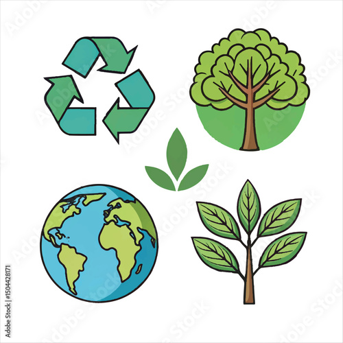  ecology icon set ecofriendly icon nature icons 