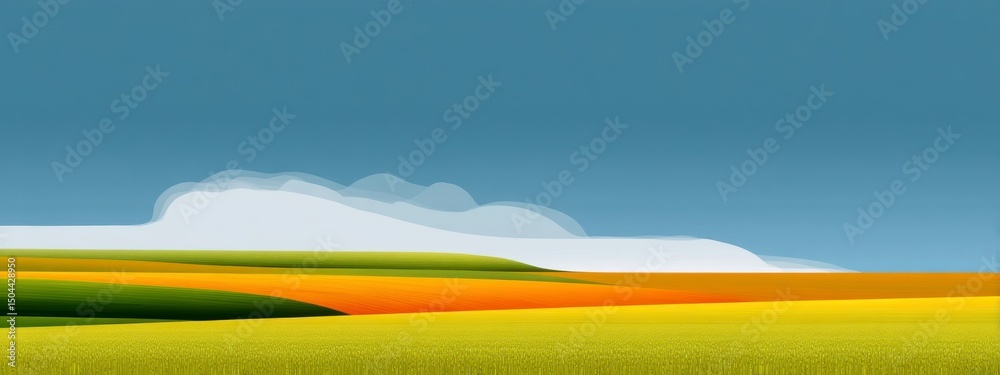 Obraz premium Vibrant Landscape with Sky