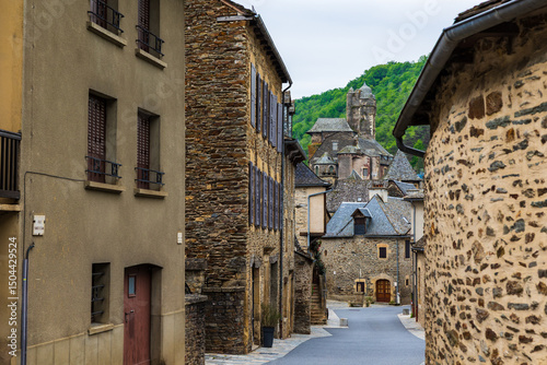 Castle of Estaing on a cloudy day from François d’Estaing Street