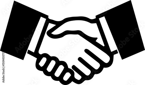 Handshake Icon – Business Agreement and Partnership Symbols