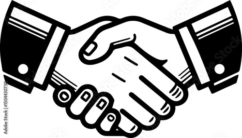 Handshake Icon – Business Agreement and Partnership Symbols