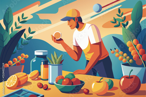 Vibrant Still Life of Fresh Fruits and Healthy Eating