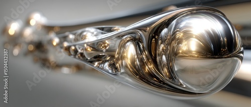 Abstract Metallic Sculpture Detail