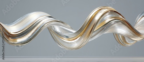 Abstract Metallic Flowing Forms