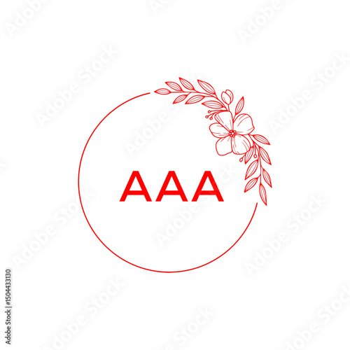 AAA Letter logo white background