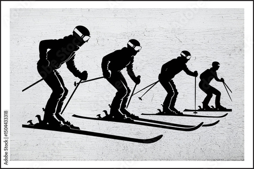 Downhill Silhouettes
Skiing in Sync
Mountain Riders