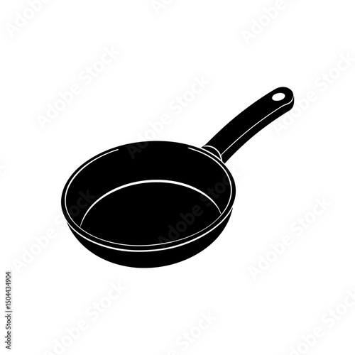 Vector illustration of frying pan silhouette