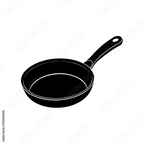 Vector illustration of frying pan silhouette