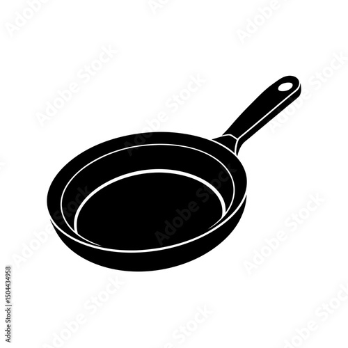 Vector illustration of frying pan silhouette