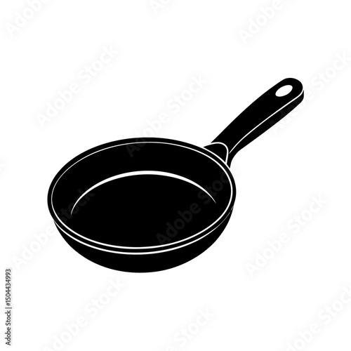 Vector illustration of frying pan silhouette