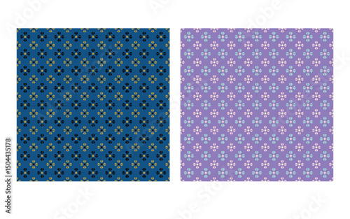 A rich and bold seamless floral design featuring stylized flowers in black and gold on a deep blue backdrop. Great for fashion prints, gift wrap, interior decor, and digital backgrounds.