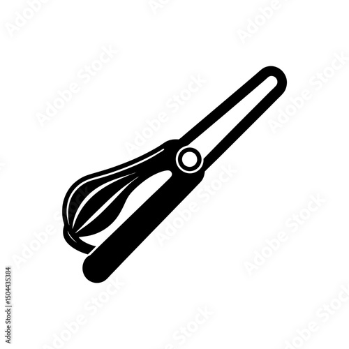 Vector illustration of Garlic press silhouette.