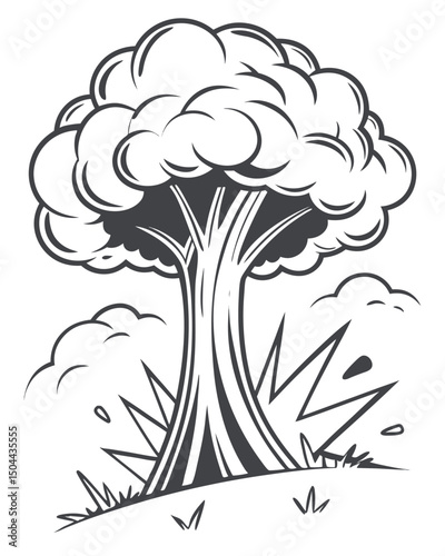Stylized Cartoon Tree Illustration